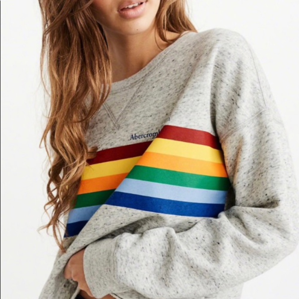 Ambercrombie & Fitch rainbow sweatshirt